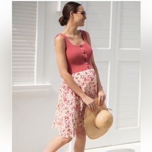 Seraphine Pink and White Floral Mini Dress